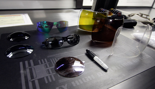 Illustration for article titled Oakley's 'O Lab' Shoots Ball Bearings at, Drops Weights on Sunglasses